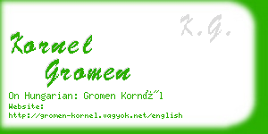 kornel gromen business card